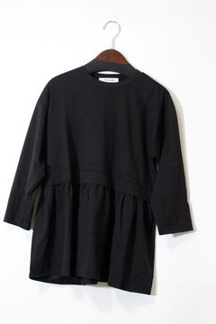 レイヤード風カットソー ブラック