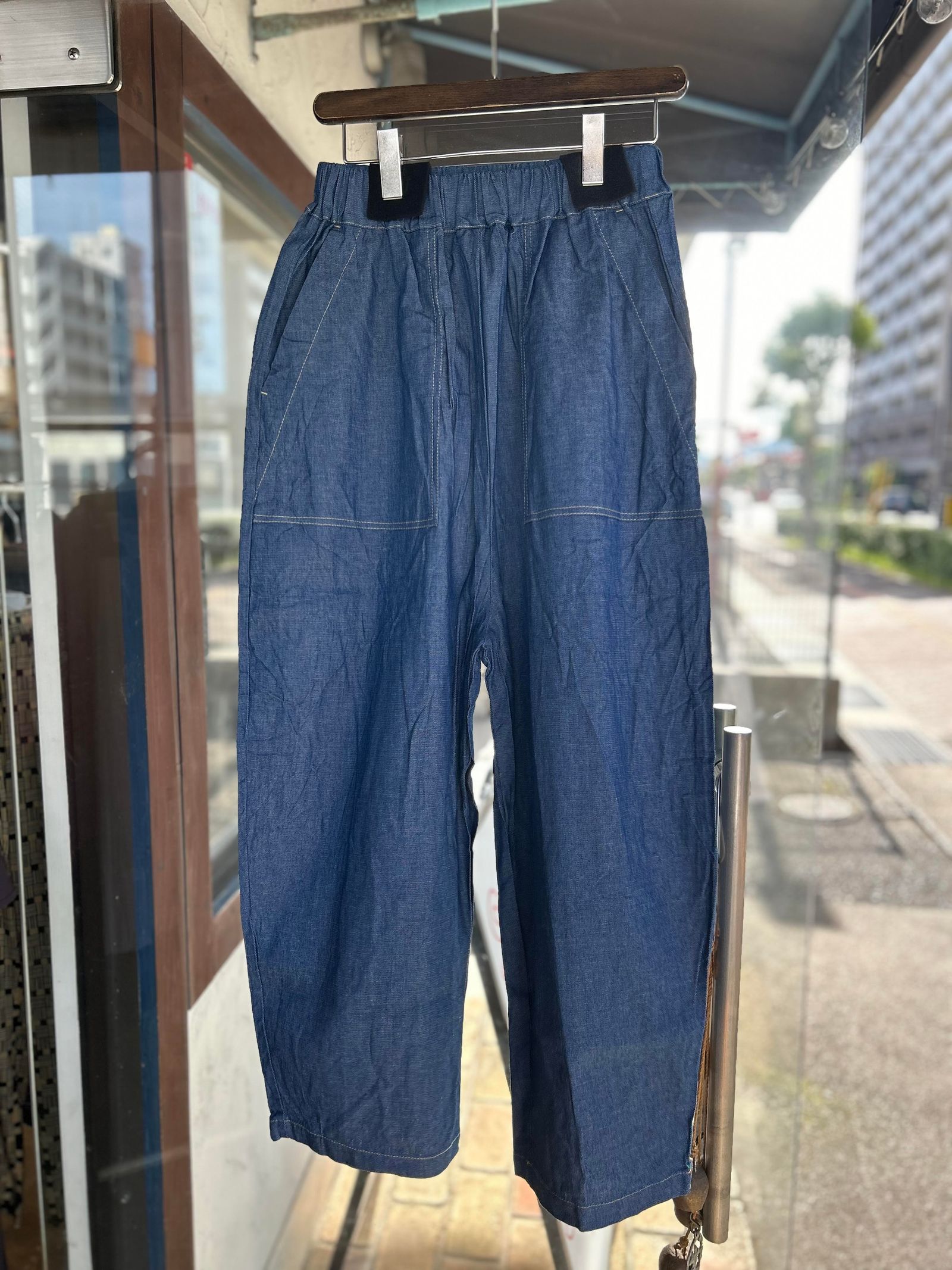 7オンスサマーデニムクラフトパンツ ブルー