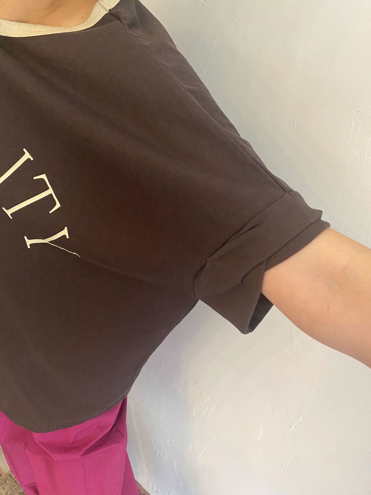 ロゴリンガーTシャツ ダークブラウン