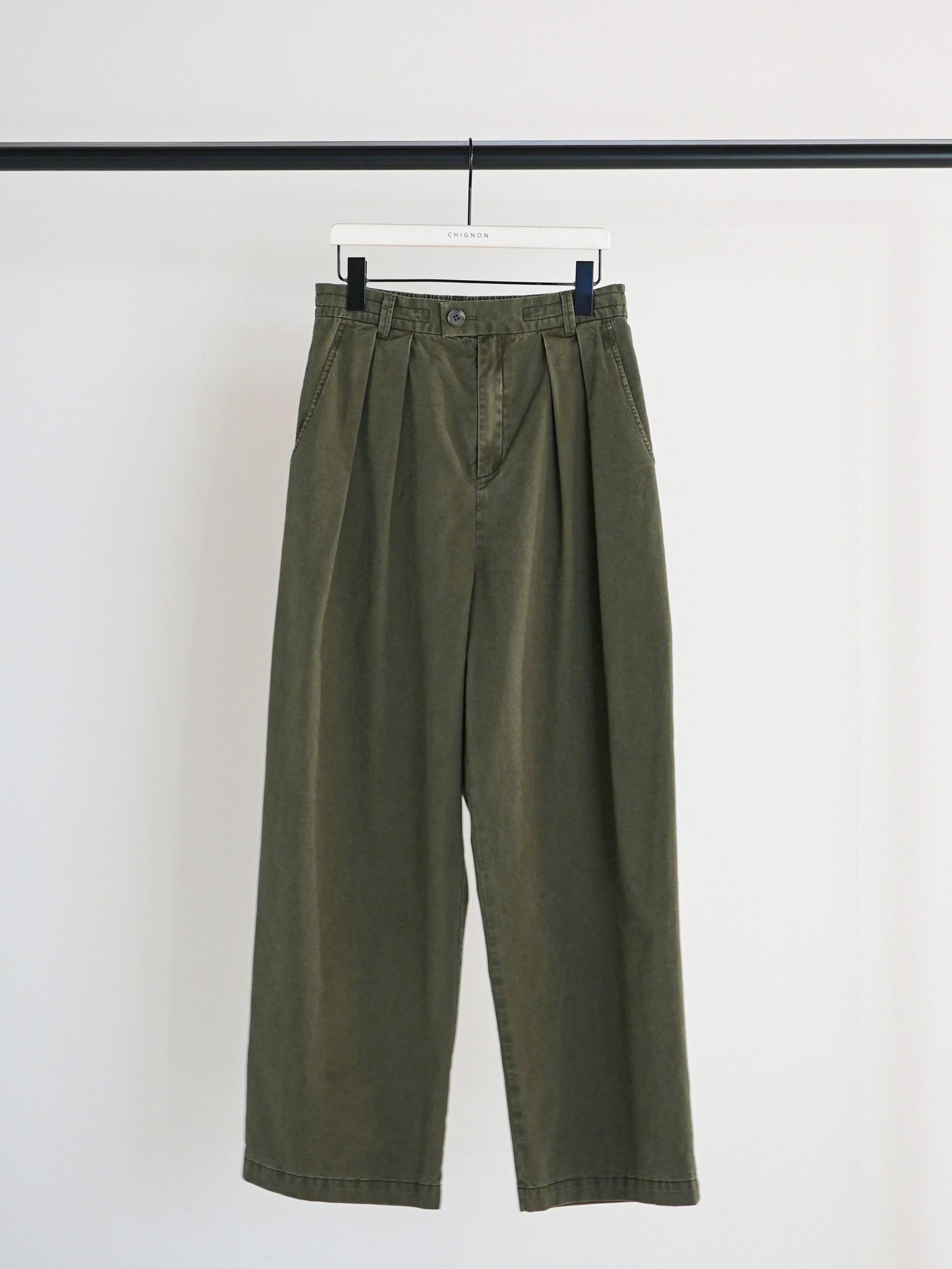 [3261-045BT] ウォッシュドチノPT カーキ