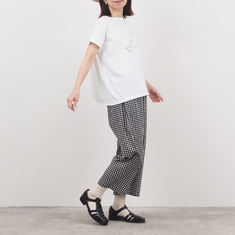 のび猫Tシャツ オフホワイト