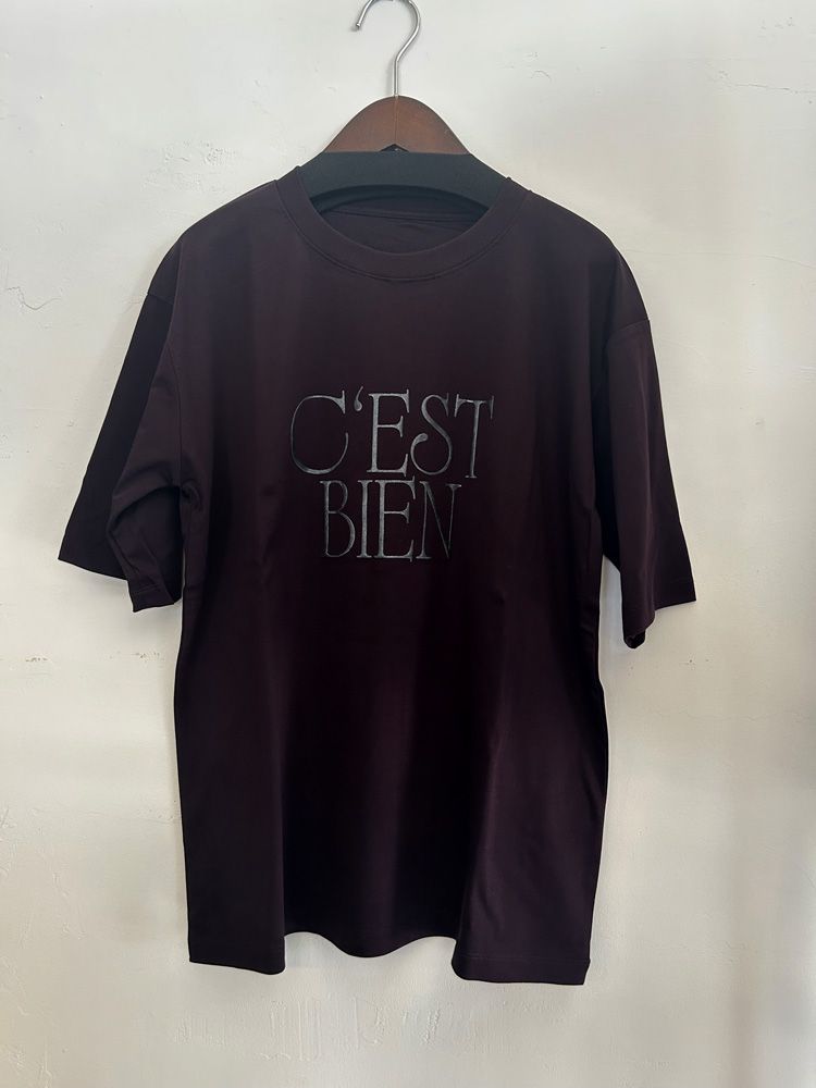 3DグリッターロゴTシャツ ダークブラウン