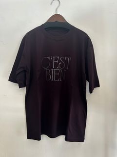 3DグリッターロゴTシャツ ダークブラウン
