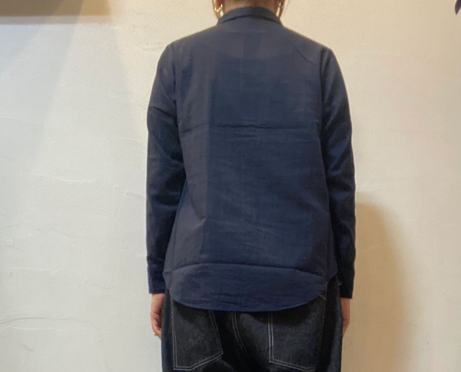 ダブルガーゼシャツ ネイビー