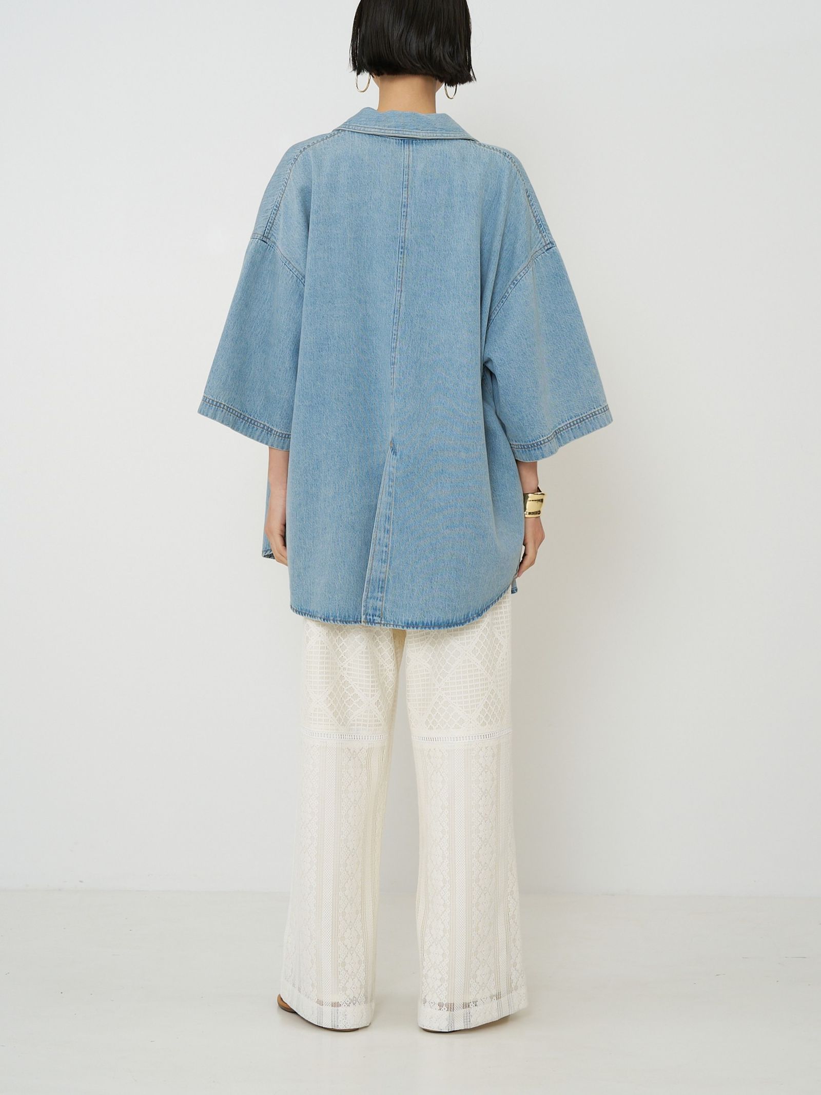 [3561-051BZ] パッチワークレースPT ブラック