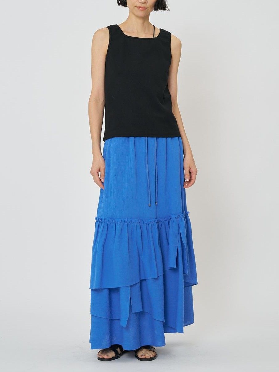 [2961-048BZ] コットンティアードSK ブラック