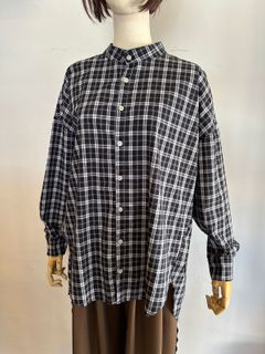 タータンスミスチェックシャツ ブラック