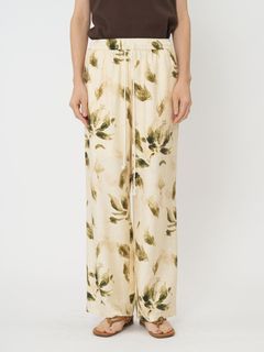 [3961-020KK] フラワープリントイージーPT イエロー