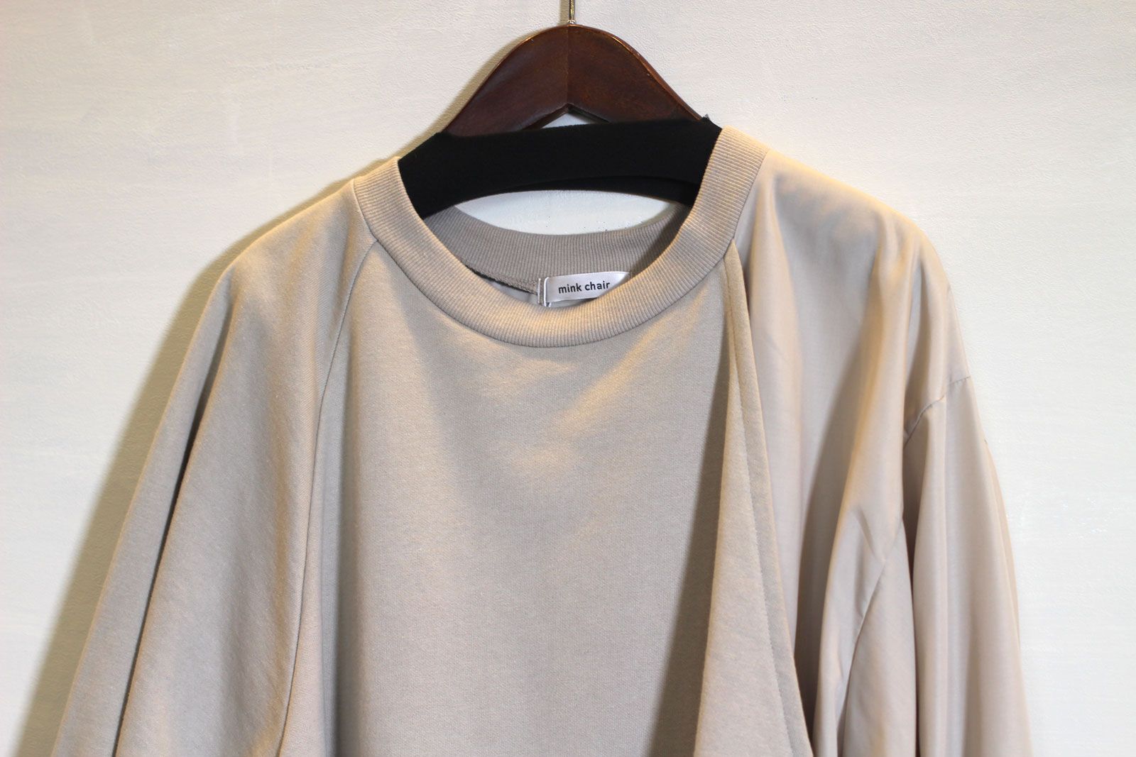 mink chair シャツドッキングトップス ベージュ