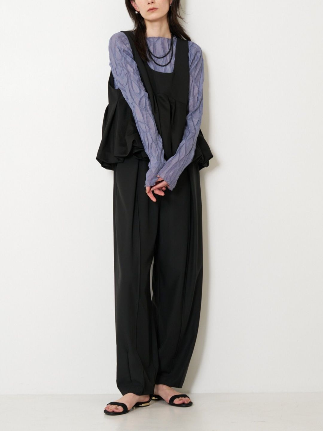 [8563-690BT] モチーフリンクルPO サックス