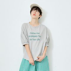 ClothesプリントT ライトグレー