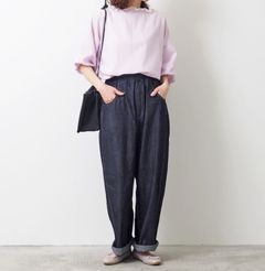 8ozムラデニムノッポパンツ インディゴ