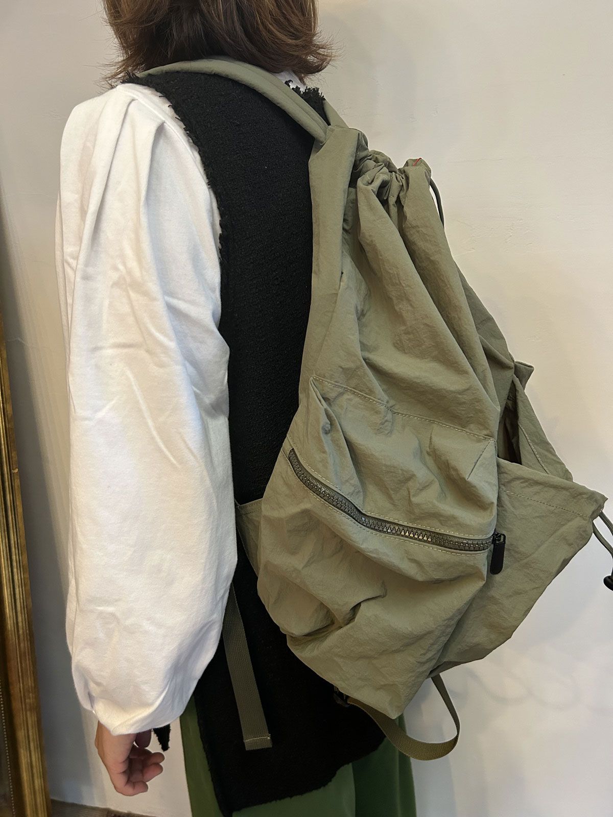ドローストリング TORA リュック カーキ
