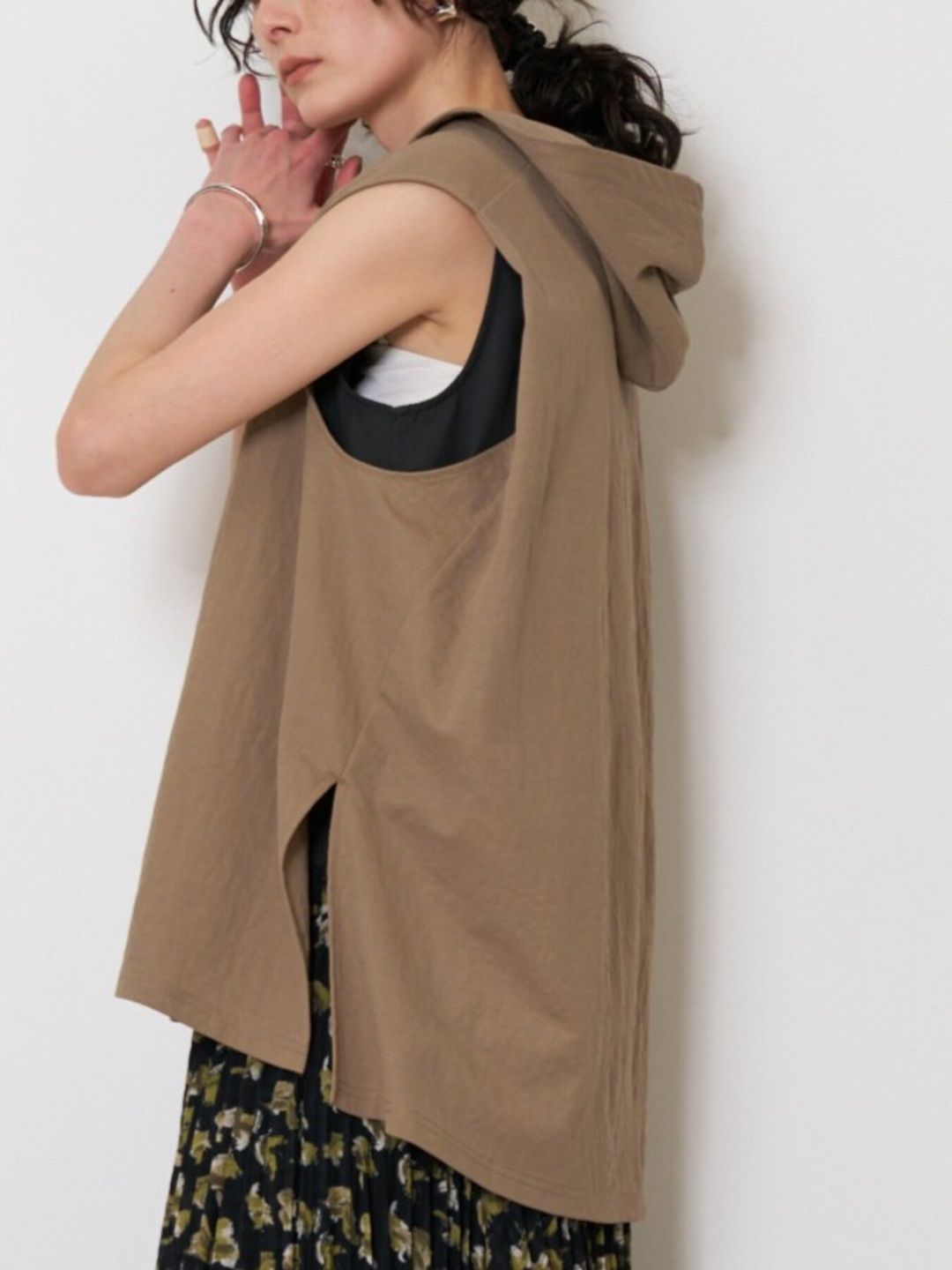 [8863-707GL] カノコフーディジレ ベージュ