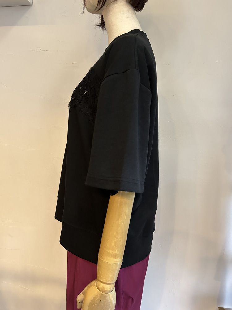 SEVEN LACE TEE ブラック