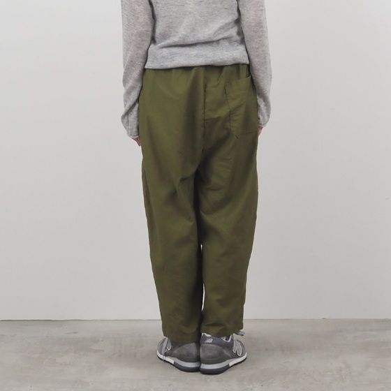 ムラ糸ミリタリー バックサテン クラフトパンツ ベージュ