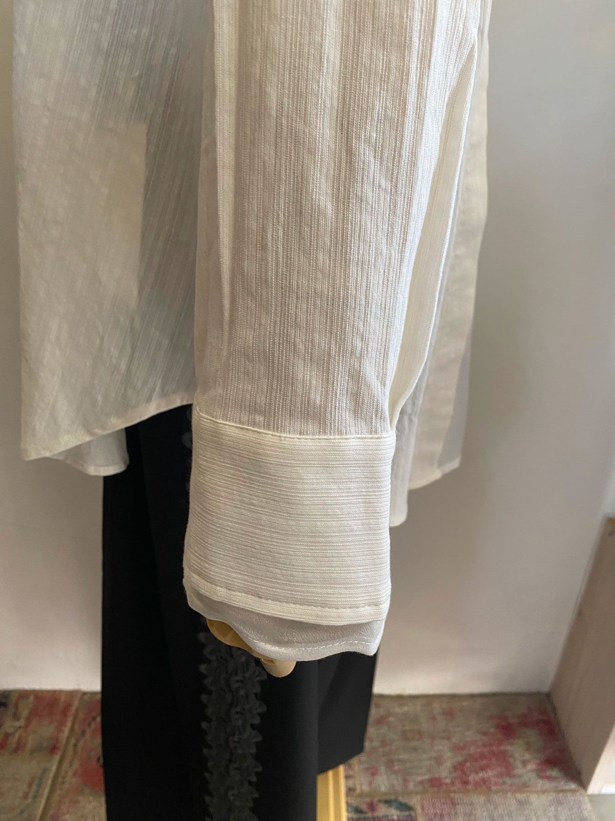 スプリングスラブ レイヤード風シャツ オフホワイト