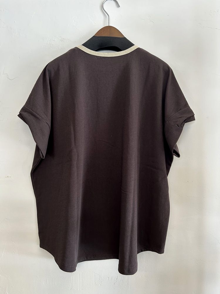 ロゴリンガーTシャツ ダークブラウン