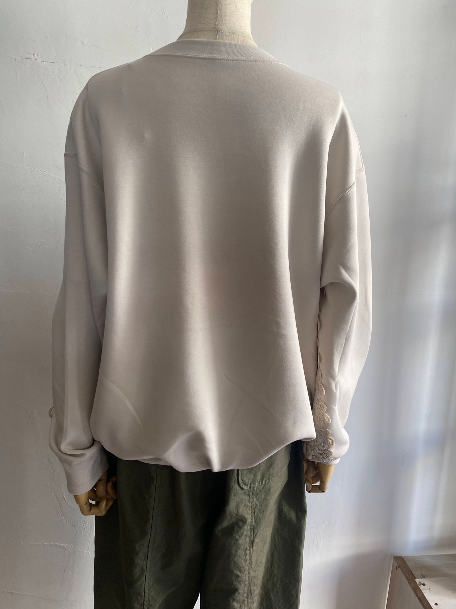 サイドレースドッキングトップス アイボリー