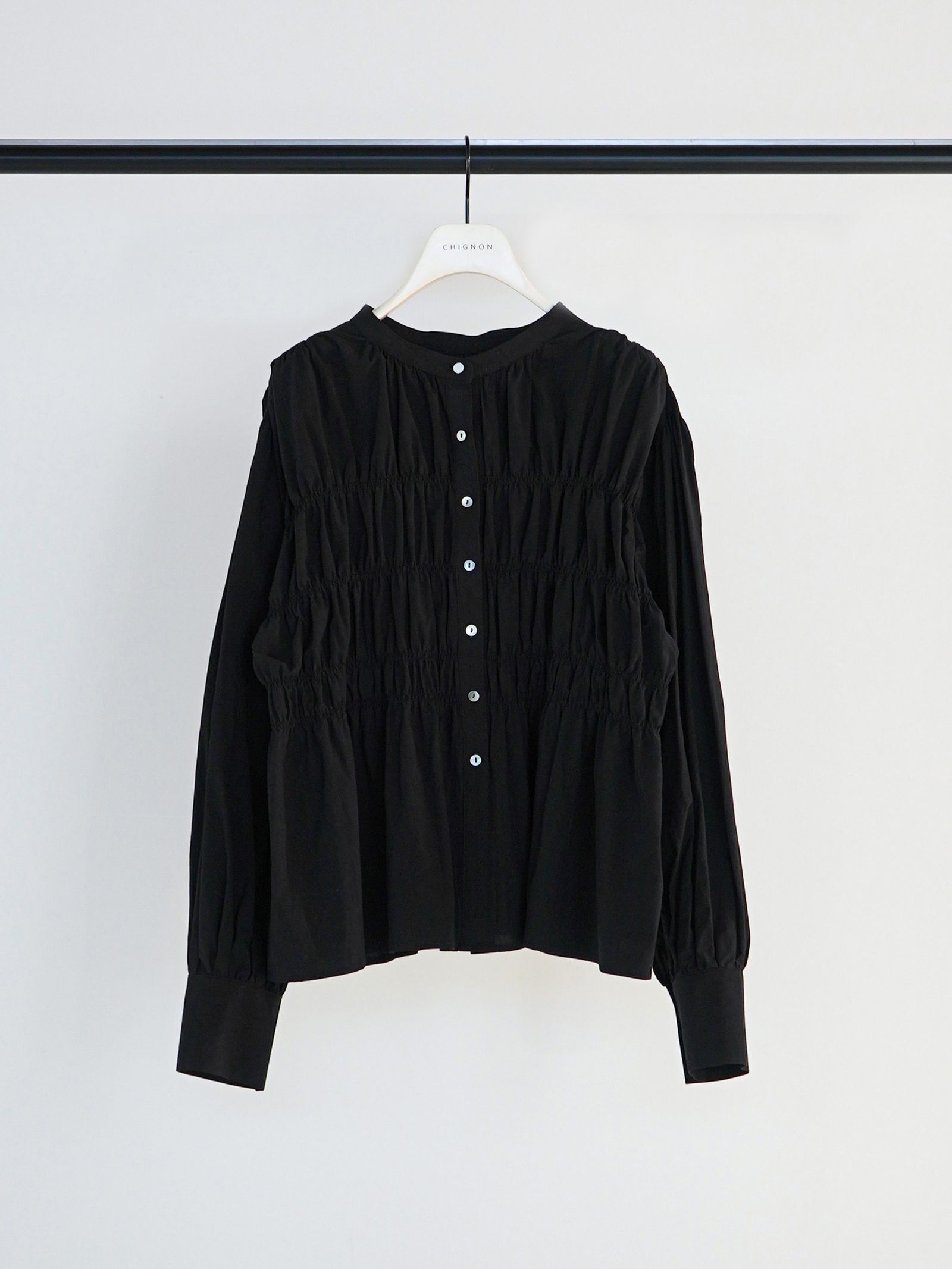 [1961-013KK] コットンシャーリングBL ブラック