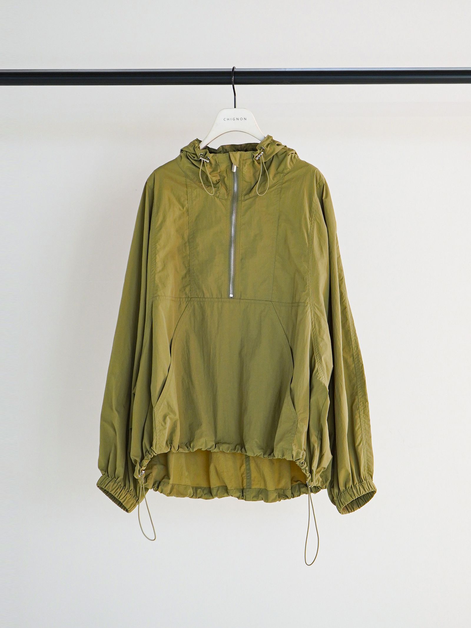 [4261-031MK] ドルマンスリーブアノラック カーキ