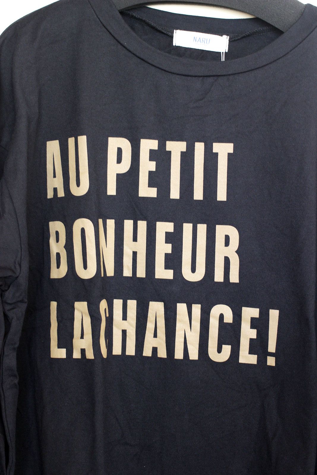 起毛クラシック天竺LACHANCEプリントTシャツ ブラック