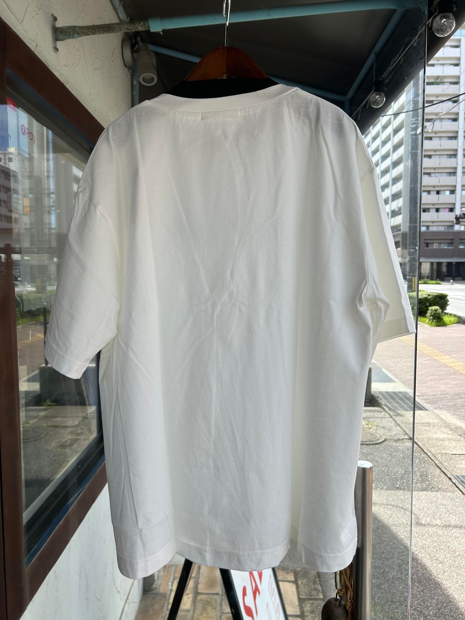 ラスティック天竺LemonadeプリントT オフxブルー