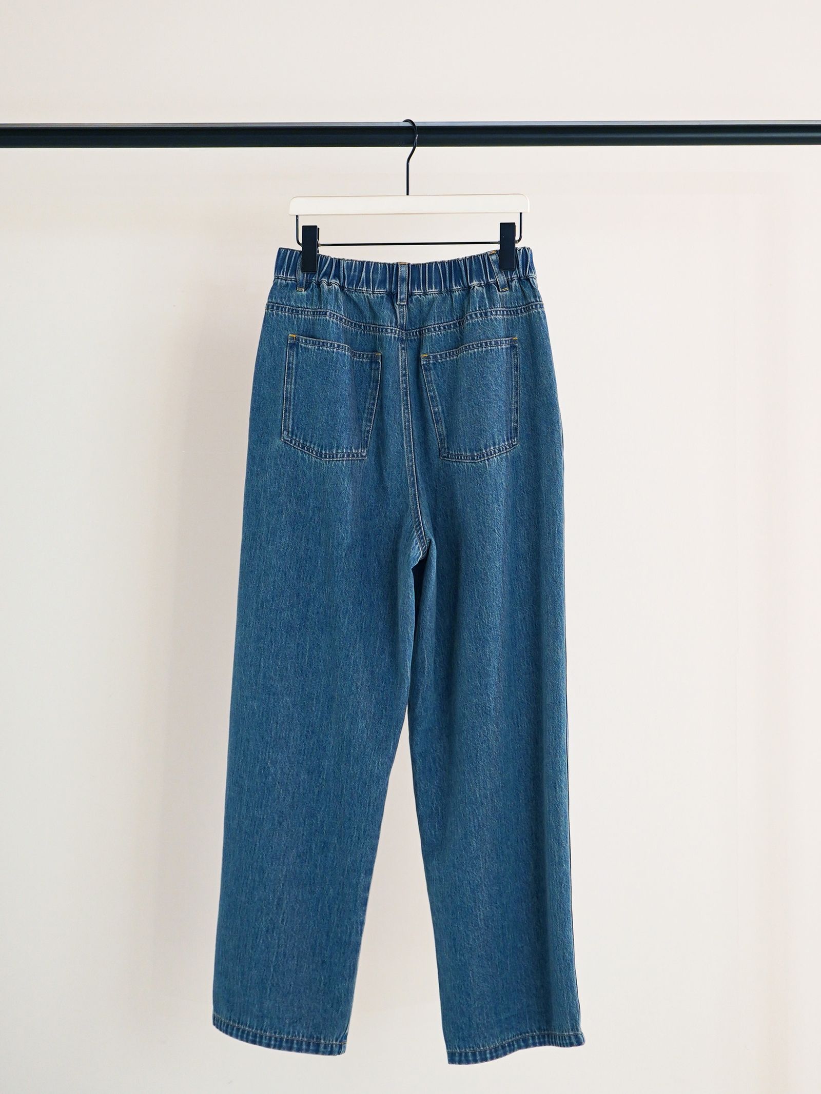 [3861-042BT] センターステッチデニムPT ブルー