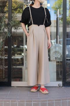リネンブレンドサロペット ベージュ