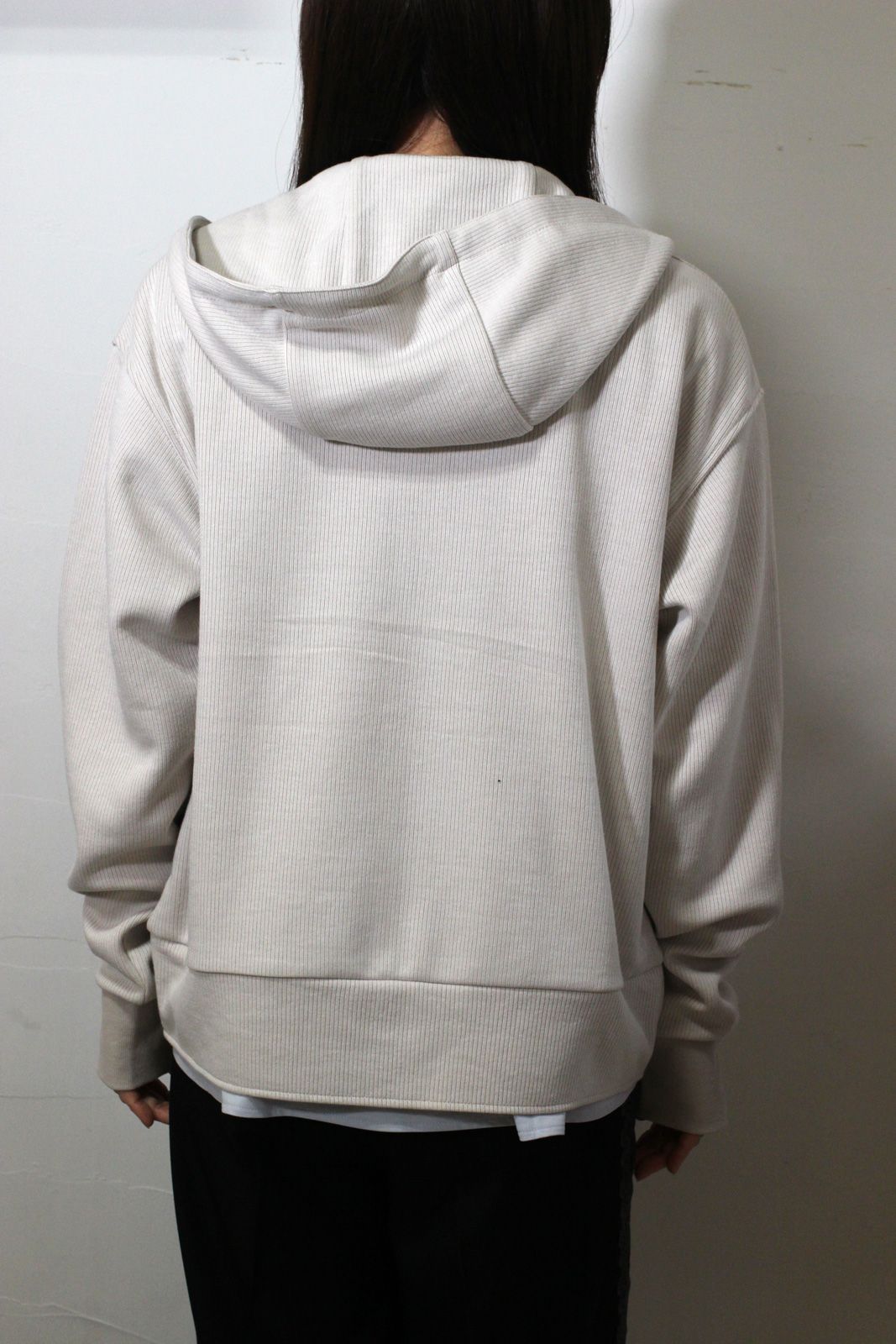 リブダブルジップパーカー キナリ