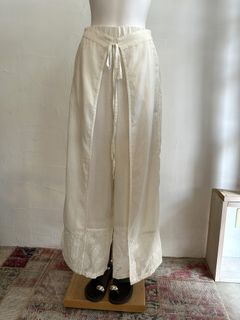裾刺繍ラップパンツ オフ