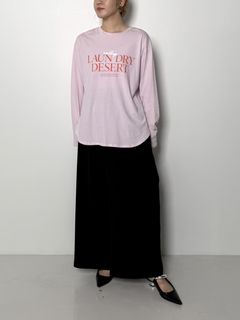 [8456-497KK] LAUNDRY発泡ロゴTee ピンク