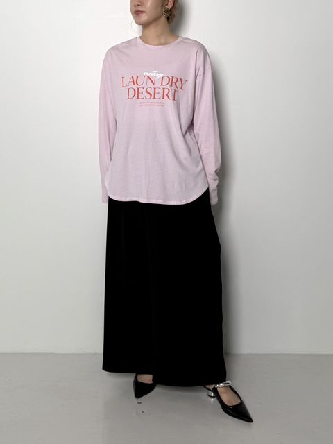 [8456-497KK] LAUNDRY発泡ロゴTee ピンク