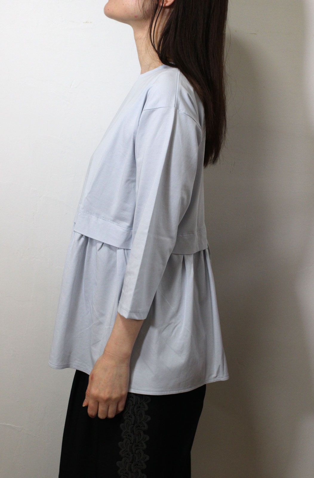 レイヤード風カットソー サックス