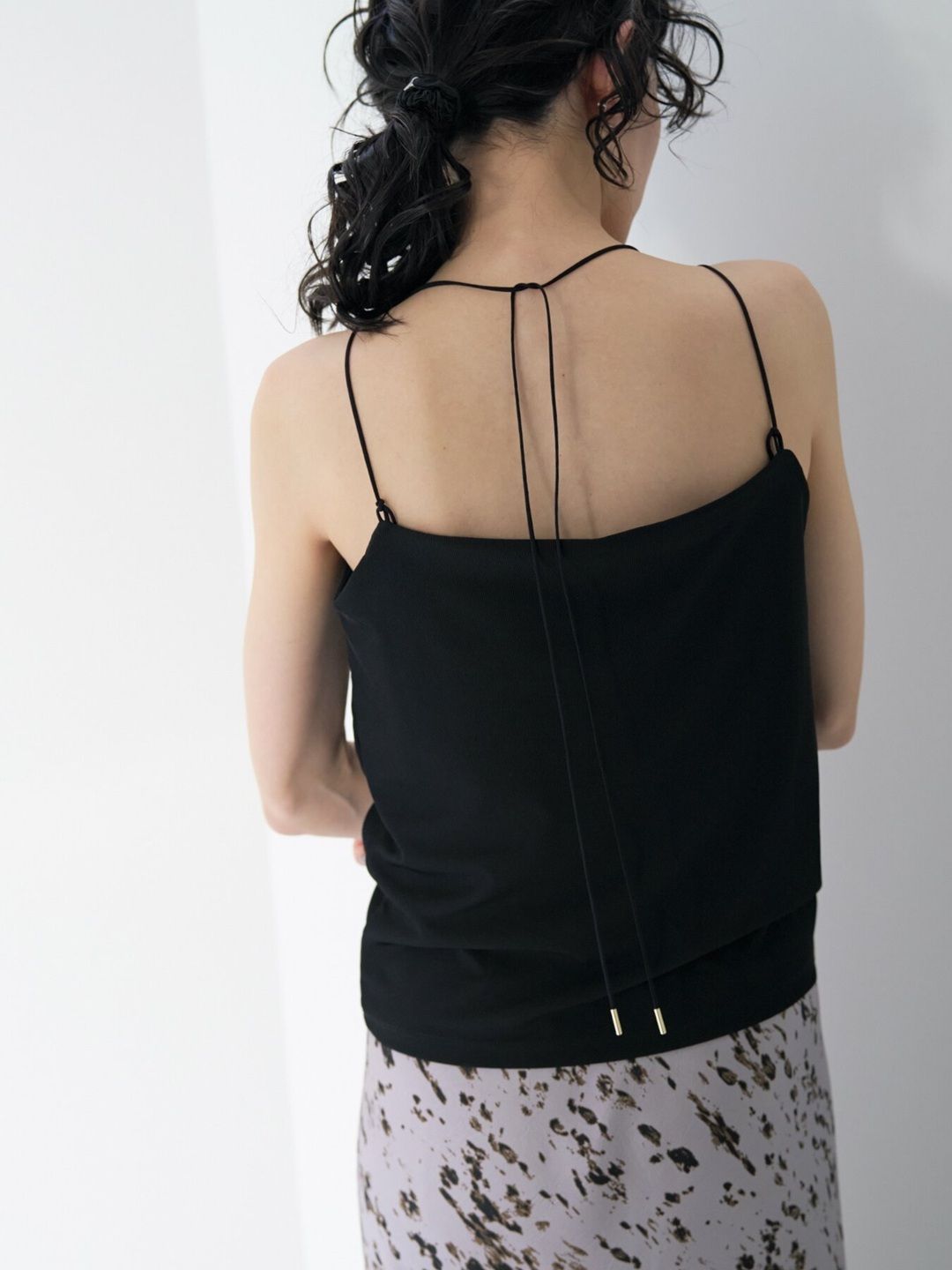 [8263-717KK] マルチWAYドロップコードキャミ オフホワイト