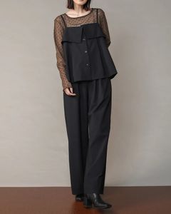 ウェザーストレッチサロペット ブラック