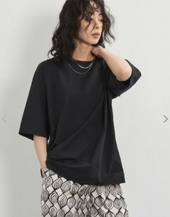 5分袖Tシャツ 黒曜石