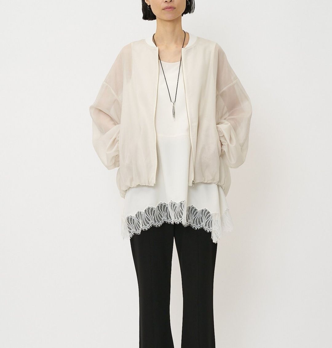 [1561-061-3NH] ヘムレースサテンタンク カーキ