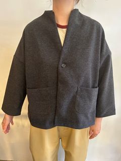 ライトメルトン ノッチジャケット チャコール