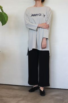 パールロゴチュニックカットソー グレージュ