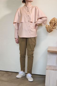 オクシィジュエルノーカラーブラウス ピンクベージュ