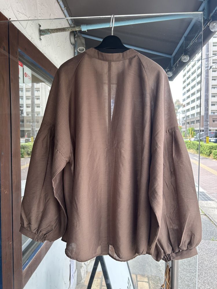 REVERSIBLE SHEER SHIRT ブラウン