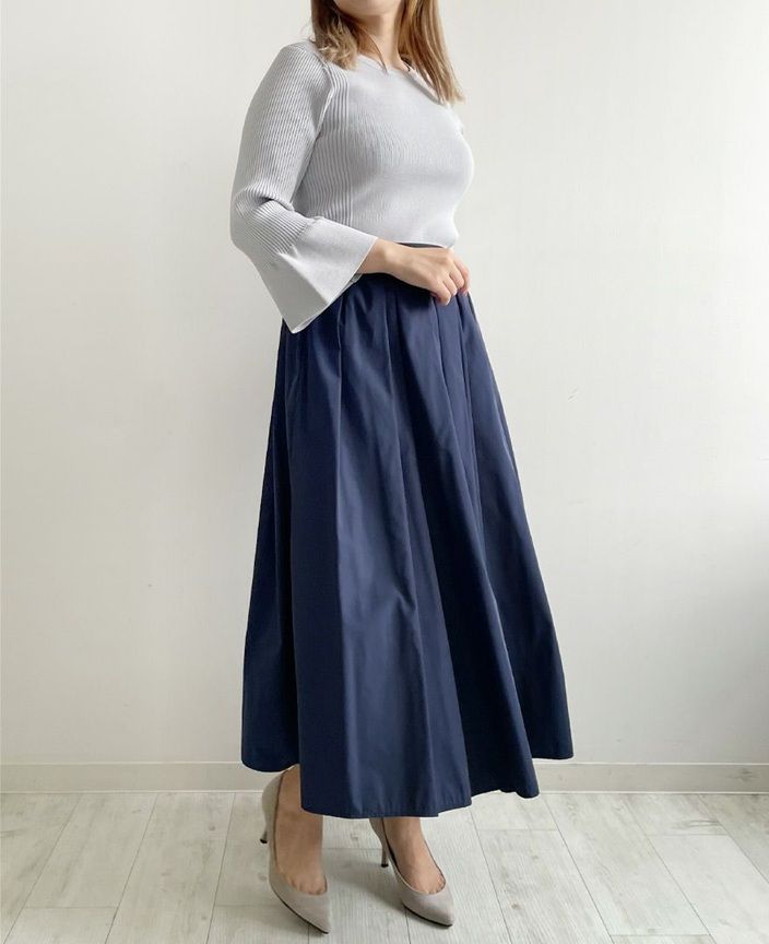 神戸・山の手スカート ネイビー マキシ