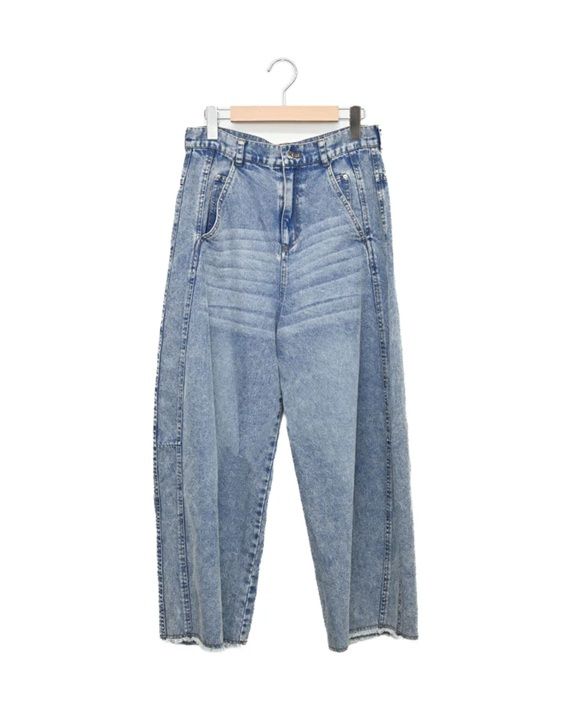 テンセルデニムバレルパンツ バイオウォッシュ