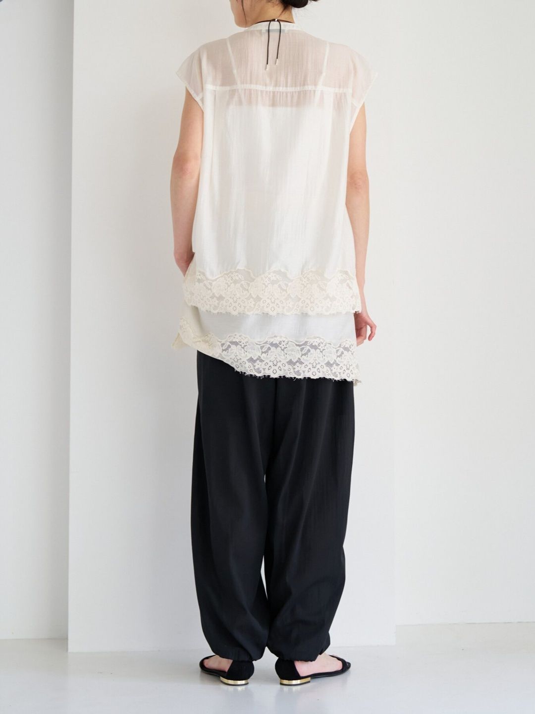 [1563-685NH] レースシアーフレンチBL ブラック