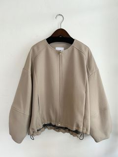 ウールリッチラウンドネックZIPブルゾン グレージュ