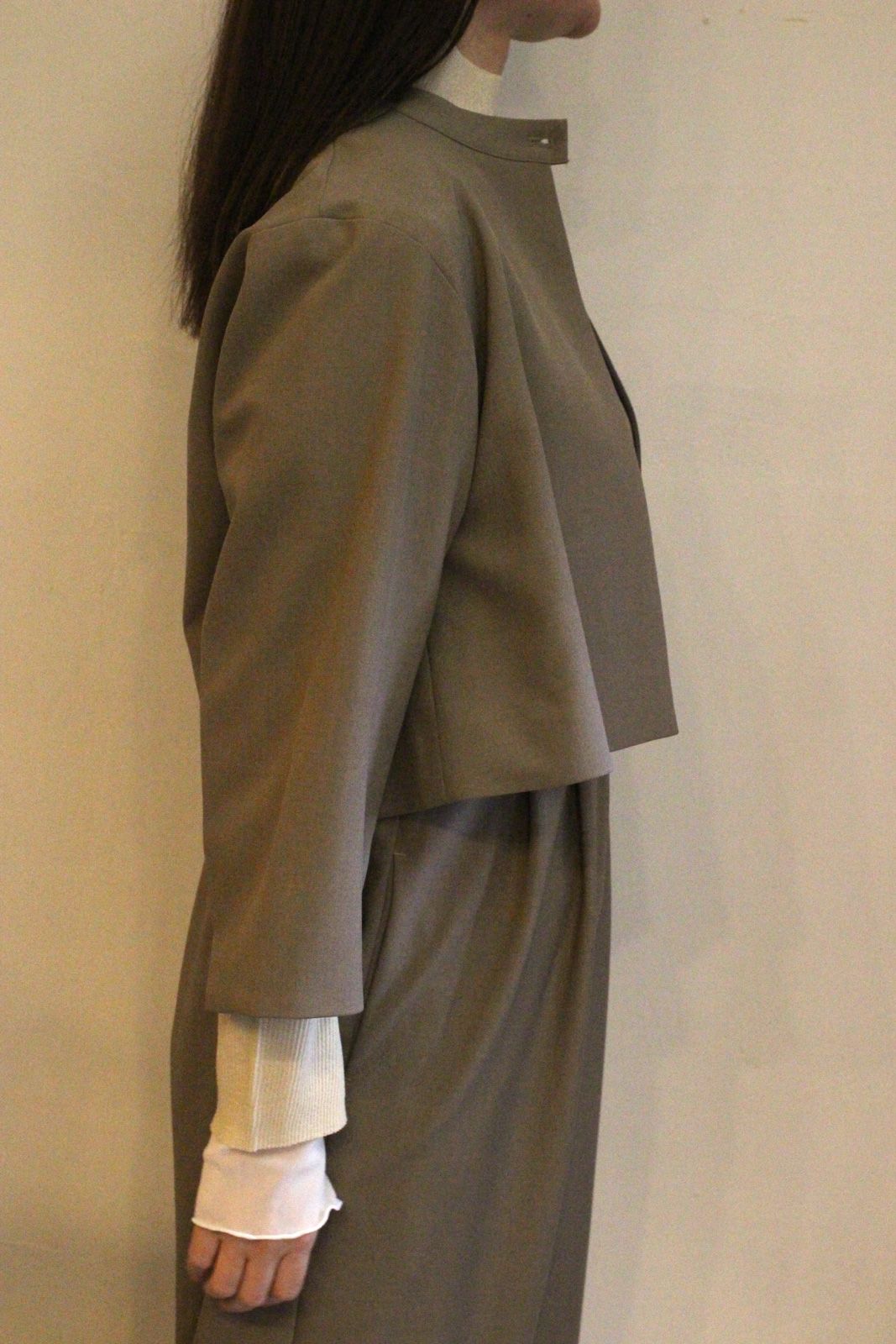 [3856-417KK] ジャケット付きサロペット モカ