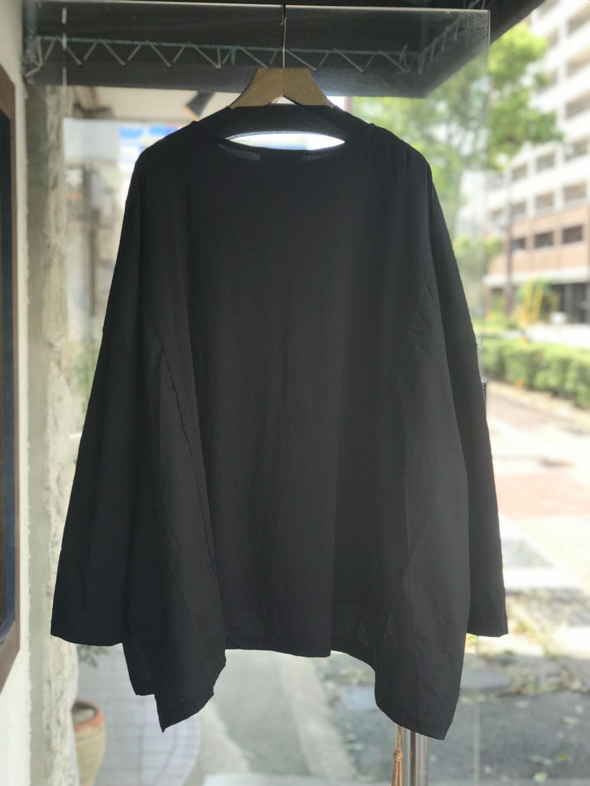 Aライン切替プルオーバー ブラック