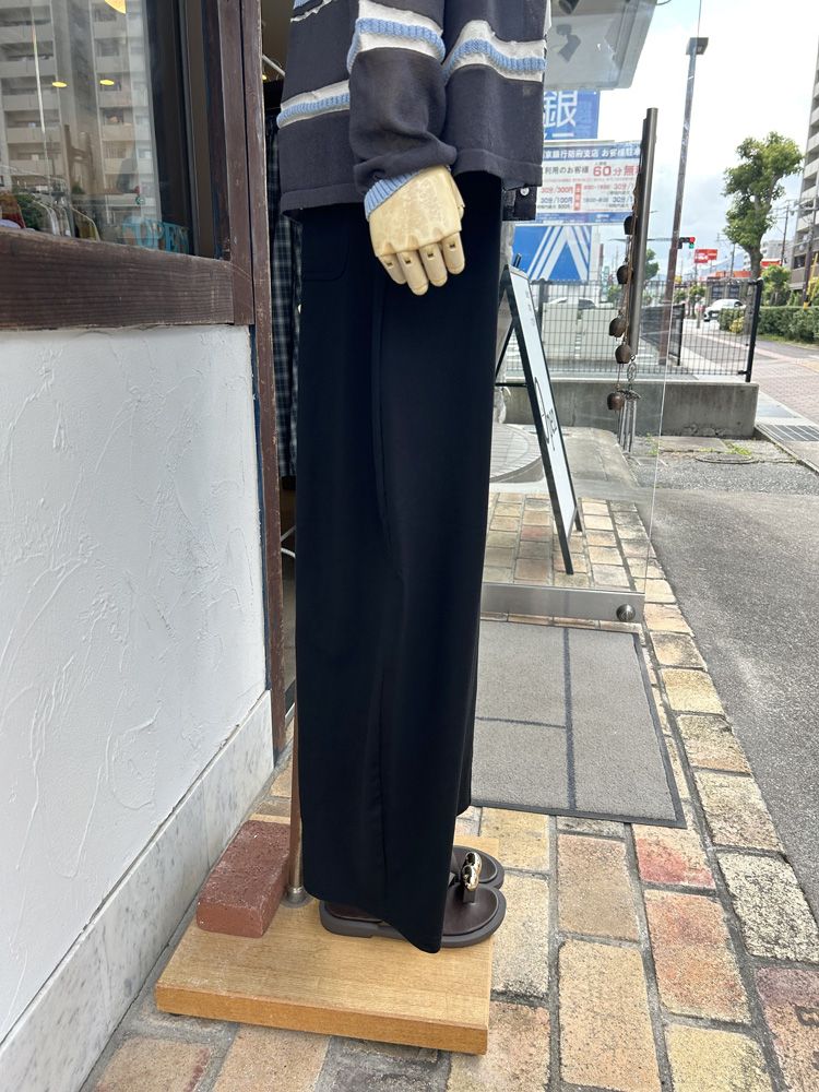 接触冷感ジャージーコクーントラウザー カーキ