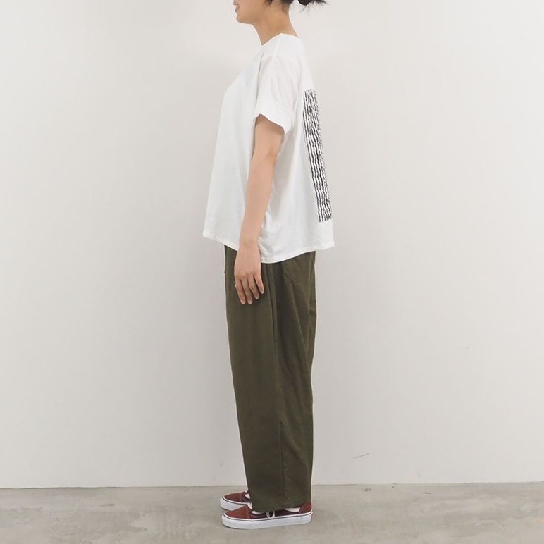 レクタングルパネルTシャツ ブラックxブラック